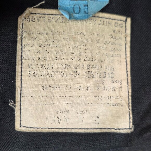 Navy Sailor True Vintage Wool Pants 32 x 28.5 Lace Back Bell Bottom Cracker Jack - Picture 9 of 13